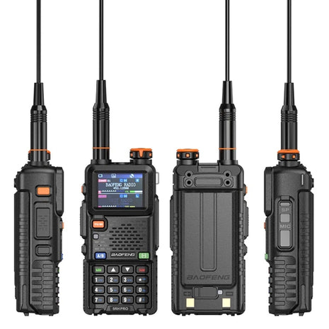 Baofeng UV-5RH PRO Walkie Talkie 10W GPS – Full Band 640 Channels Ham Radio – Black