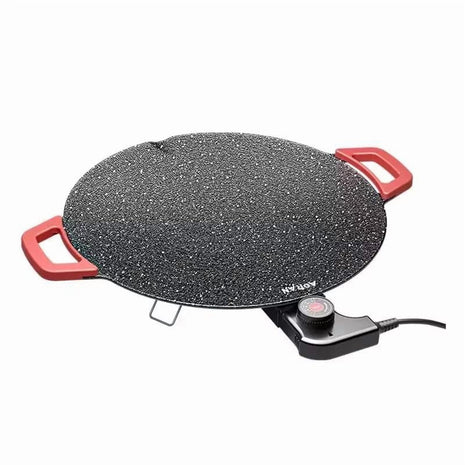 Electric BBQ Grill 1800W Stainless Steel Non-Stick Plate Indoor Smokeless Griddle with Adjustable Temperature & 36cm Surface