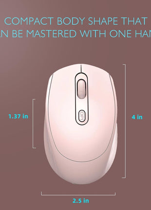 Wireless Rechargeable Mouse – Silent Click – Dual USB & Bluetooth – 1600 DPI