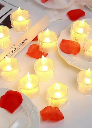 LED Flameless Candles – 24 Pack Warm White Flickering Tea Lights