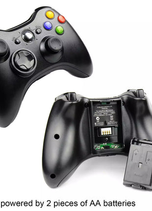 Generic Wireless Game Controller for Xbox 360 and PC – 2.4GHz with Dual Vibration, Linear Triggers, Black