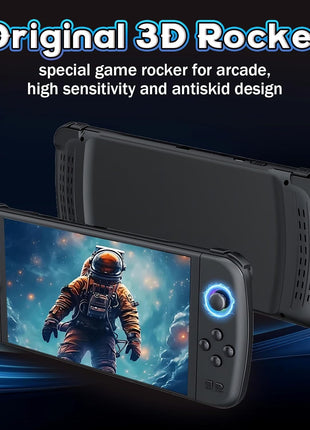 Retro Handheld Gaming Console 256 GB – 50 000+ Games, 7″ IPS, EmuELEC, 3000 mAh, Black