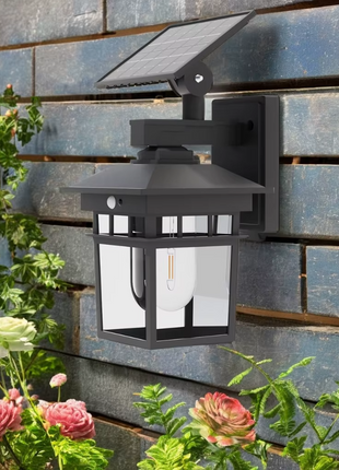 Solar-Powered Outdoor Wall Lamp LED Automatic Sensor Weather-Resistant Wall Mount