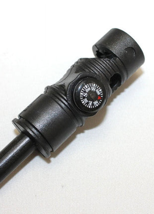 4-in-1 Survival Fire Starter Tool – Magnesium Flint Rod + Compass, Whistle, Saw – Red or Black (Copy)