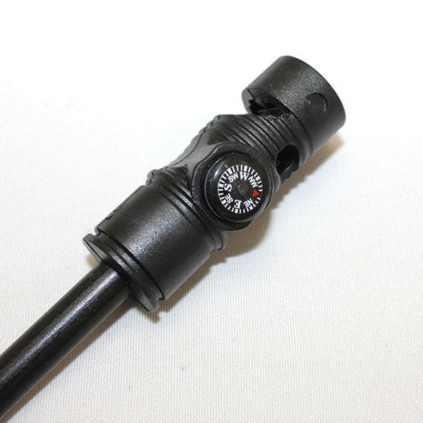 4-in-1 Survival Fire Starter Tool – Magnesium Flint Rod + Compass, Whistle, Saw – Red or Black (Copy)