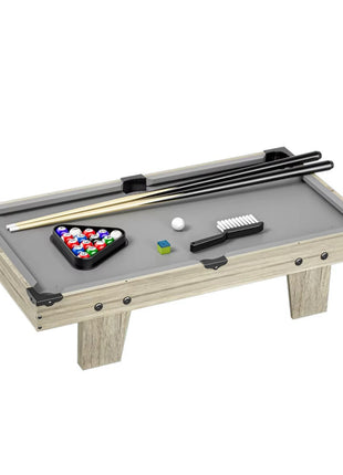 4-in-1 Tabletop Game Set – Compact Wood Game Table with Pool, Air Hockey, Table Tennis & Foosball – Accessories Included