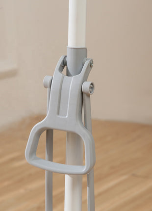 Flat Sponge Mop 38cm PVA Head with Built-In Squeezer – Long Handle Floor Mop for Tile & Wood – Grey & White