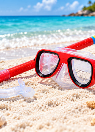 Snorkel and Mask Set for Kids – Flexible Full-Rim