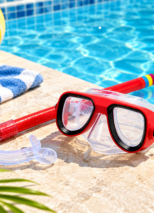 Snorkel and Mask Set for Kids – Flexible Full-Rim