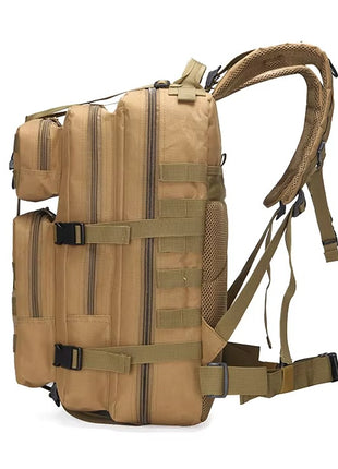 Outdoor Backpack 25 ml Waterproof Polyester 11″W x 19.7″H 4‑Compartment with Rain Cover