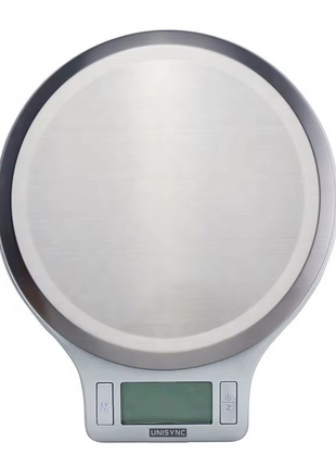 Digital Kitchen Scale 5kg – Stainless Steel – Precision Food Weighing with Auto-Off & Tare – Silver