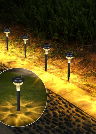 6 Pack Solar Garden Stake Lights, 305 mm Outdoor Pathway Lights