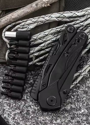 13‑in‑1 Stainless Steel Multitool Pliers with Anti‑Slip Handles & Nylon Sheath