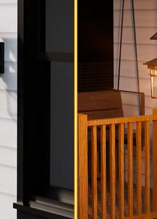 Solar-Powered Outdoor Wall Lamp LED Automatic Sensor Weather-Resistant Wall Mount