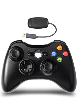 Generic Wireless Game Controller for Xbox 360 and PC – 2.4GHz with Dual Vibration, Linear Triggers, Black