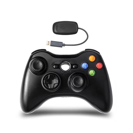 Generic Wireless Game Controller for Xbox 360 and PC – 2.4GHz with Dual Vibration, Linear Triggers, Black