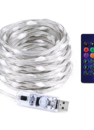 RGBIC Smart LED String Lights 5m 200 LEDs – Dreamcolor USB Fairy Lights – App & Remote Control – IP65 Water resistant – Multicolor