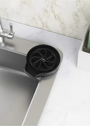 Automatic Cup Washer Sink Glass Rinser, ABS Plastic Black Cup Cleaner with Water Supply Hose