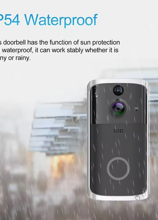 Wi‑Fi Video Doorbell 166° Wide‑Angle Lens Night Vision Smart Intercom