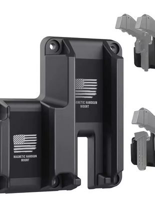 Magnetic Gun Mount Holster 60Lbs – Coated Metal Quickdraw Holder for Handgun & Magazine