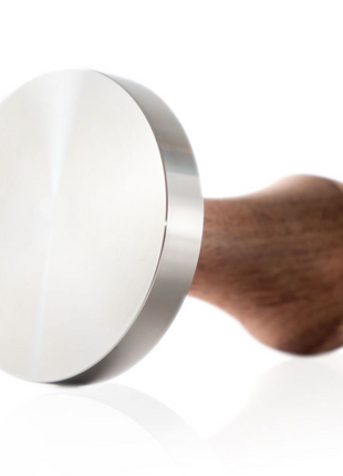 48 mm Coffee Tamper with Wooden Handle and Stainless Steel Base, Espresso Ground Coffee Press Tool