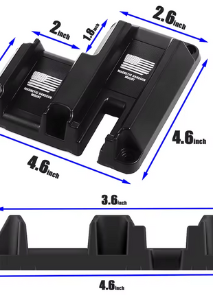Magnetic Gun Mount Holster 60Lbs – Coated Metal Quickdraw Holder for Handgun & Magazine