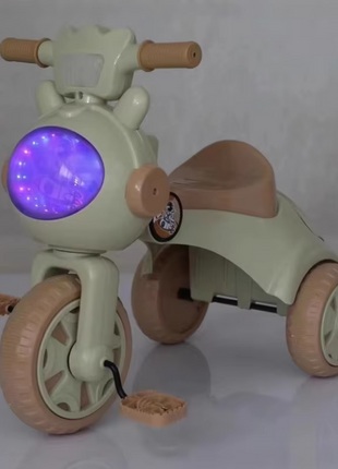 Foldable Toddler Tricycle 56cm Pedal-Powered – LED Light-Up Dome & Space Figure