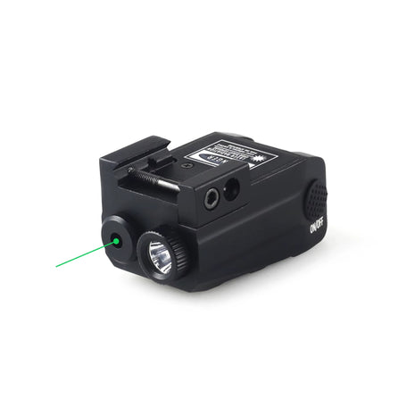 Rail‑Mounted LED Flashlight & Green Laser Combo – 350 lm + 5 mW – USB‑C Rechargeable – Fits 21 mm Rails