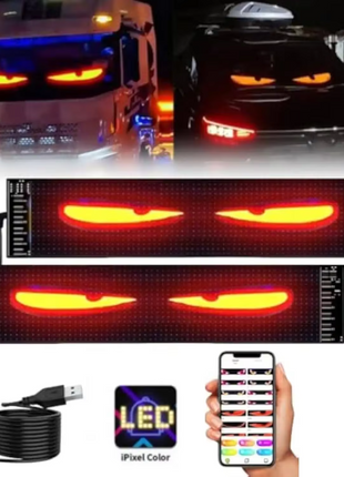 Flexible LED Matrix Panel 16x64 Pixels - Programmable, USB Powered, App Controlled
