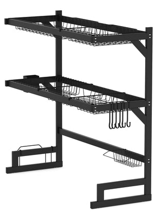 2‑Tier Over‑The‑Sink Dish Drying Rack 85 cm – Rust‑Resistant Stainless Steel, Space‑Saving Kitchen Organiser