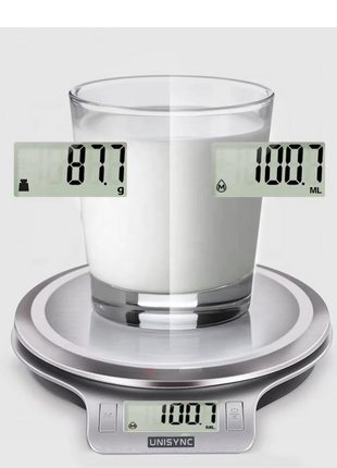 Digital Kitchen Scale 5kg – Stainless Steel – Precision Food Weighing with Auto-Off & Tare – Silver