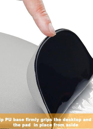 Mouse Pad Gel Wrist Support – Ergonomic Comfort, Non-Slip PU Base, Smooth Fabric – Black