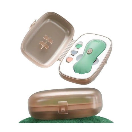 Electric Baby Nail Trimmer Set with 7 Filing Heads – Adjustable Speed – ABS Body and Case