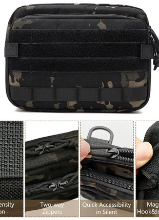 Large Tactical Molle Admin Pouch Utility Fanny Pack 24×19×9 cm – Oxford Cloth