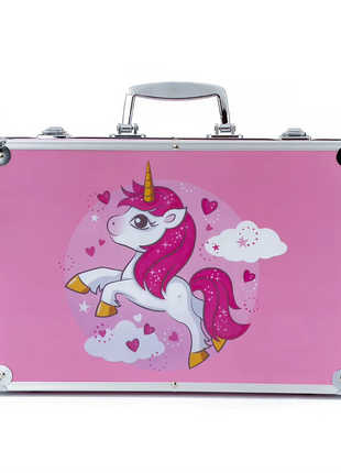 145-Piece Art Set – Unicorn Aluminum Case – Complete Drawing, Painting & Sketching Kit