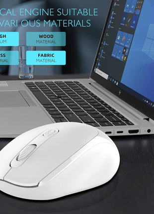 Wireless Rechargeable Mouse – Silent Click – Dual USB & Bluetooth – 1600 DPI
