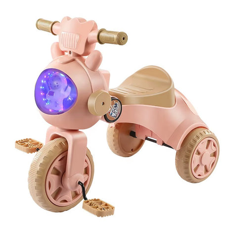 Foldable Toddler Tricycle 56cm Pedal-Powered – LED Light-Up Dome & Space Figure