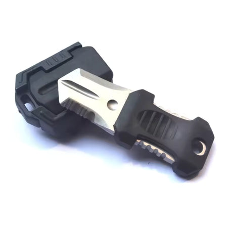 Mini EDC Blade Tool 6.2cm – Fixed Blade Outdoor Survival Utility – Molle Clip Compatible with Buckle Attachment