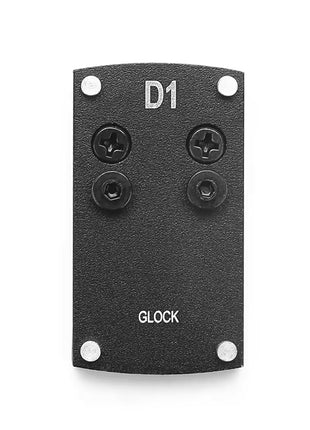 Optic Mount Plate for Glock 17–41 – Aluminum – Micro Red Dot Compatible – PlateD1 – Black