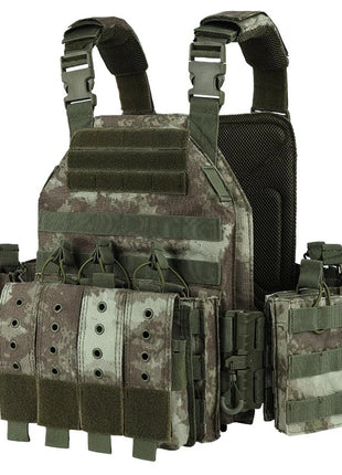 Tactical Combat Vest 600D Oxford Fabric with MOLLE Webbing – Adjustable Fit – Black