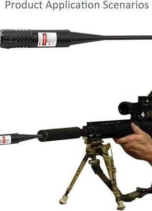 Accurate Laser Boresighter .22 to .50 Caliber – Red Laser Sight Tool with Adapters & Case – Black Aluminum