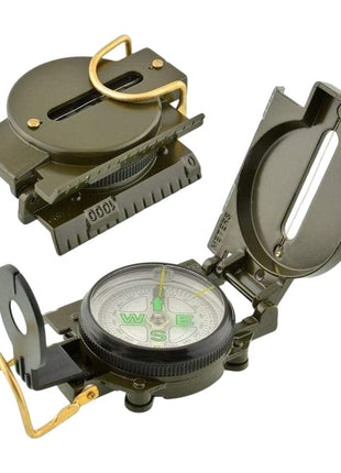 Lensatic Compass Liquid-Filled with Luminous Letters – Rotating Bezel & Sighting Wire