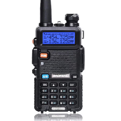 UV-5R Dual-Band Two-Way Radio 136–174/400–520 MHz Rechargeable Li-ion – Long Range Walkie Talkie – Black