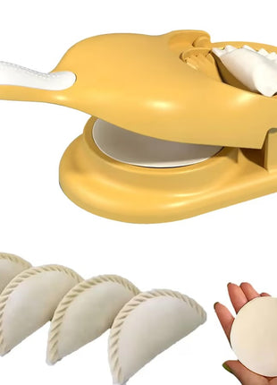 Portable Manual Dumpling Maker with Pressing Mold, Food Grade PP Dough Skin Press, 28.5 cm Kitchen Tool