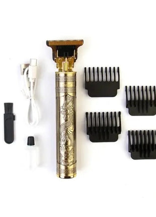 Cordless Hair Clipper 120min USB-C Rechargeable – Stainless Steel Blade – 4 Guide Combs