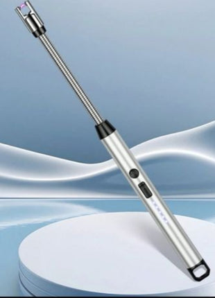 Electric Arc Lighter – 29.5cm Flexible USB Rechargeable – Windproof Safety Ignition with LED Indicator – Black