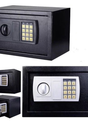 Digital Security Safe, 8.5L Steel Electronic Home Safe with Keypad Lock, Wall-Mountable, 20 x 20 x 31 cm, Override Keys Included (Black)