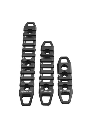 Tactical Picatinny Rail Set – 150 mm/110 mm/80 mm Black 20 mm Mount