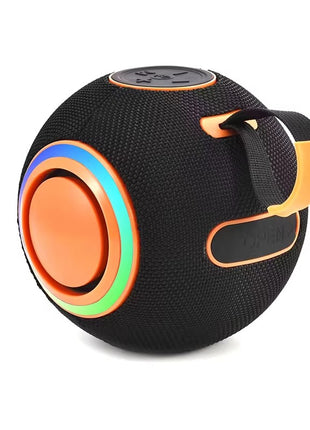 Portable Bluetooth Speaker 13cm – IPX6 Water resistant, RGB Bass Radiators, USB/TF/AUX Input, 12H Battery Blue