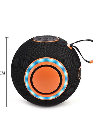 Portable Bluetooth Speaker 13cm – IPX6 Water resistant, RGB Bass Radiators, USB/TF/AUX Input, 12H Battery Blue